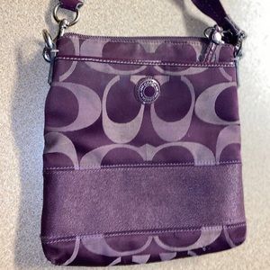 Purple Coach Crossbody Purse